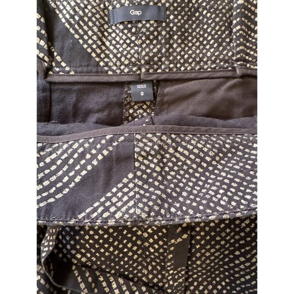 💖Gap Women's Blue & White Patterned Mini Skirt Size 0 Cotton Blend Stylish - Picture 4 of 5